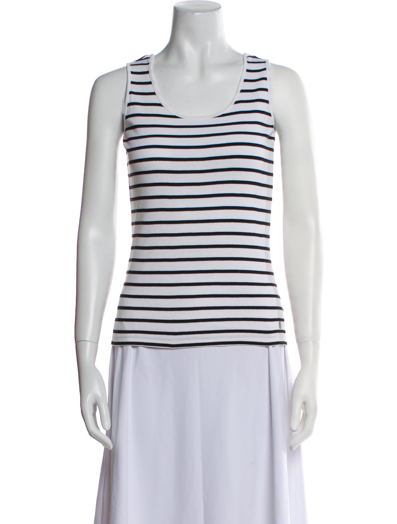 Bogner Striped Scoop Neck Top