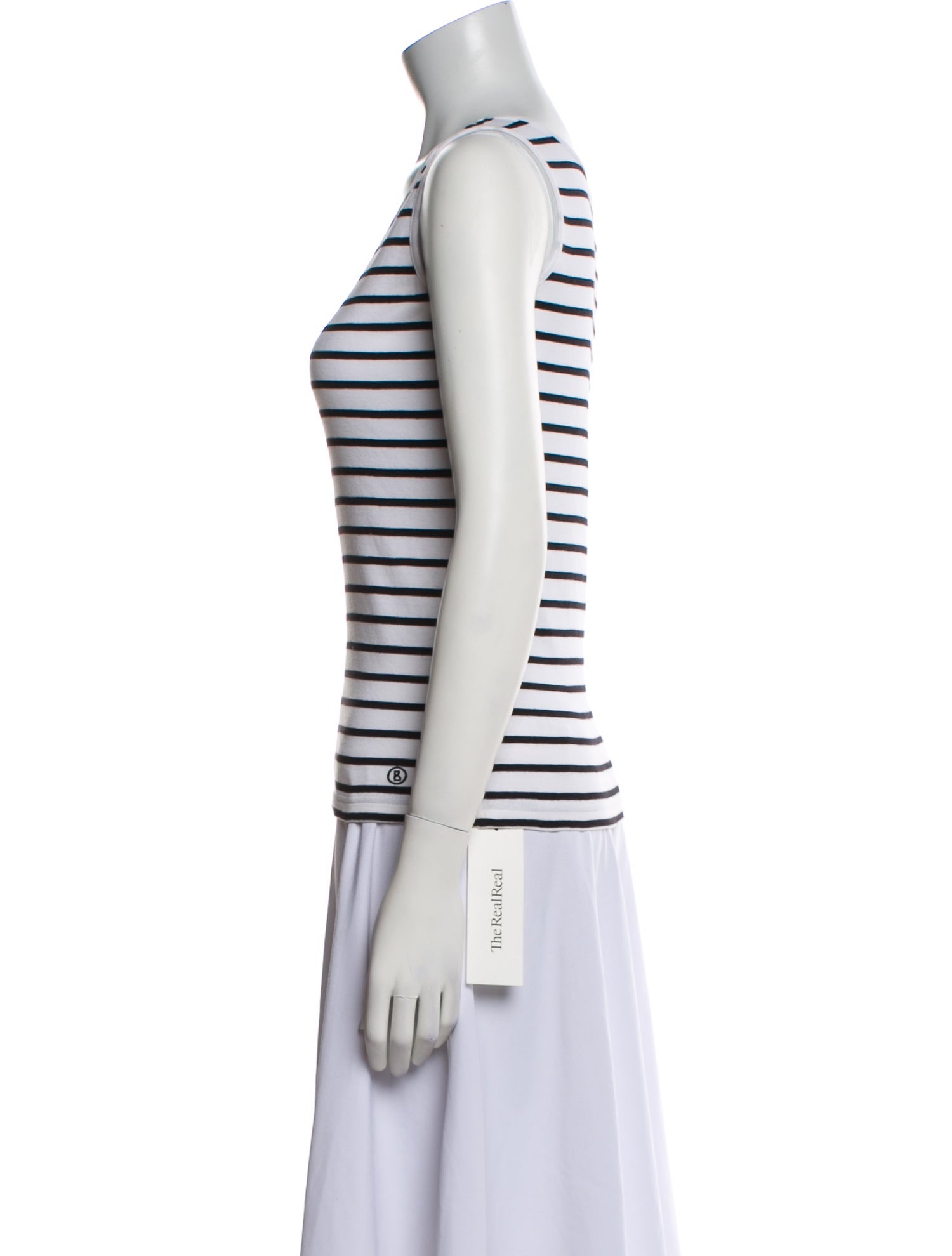 Bogner Striped Scoop Neck Top