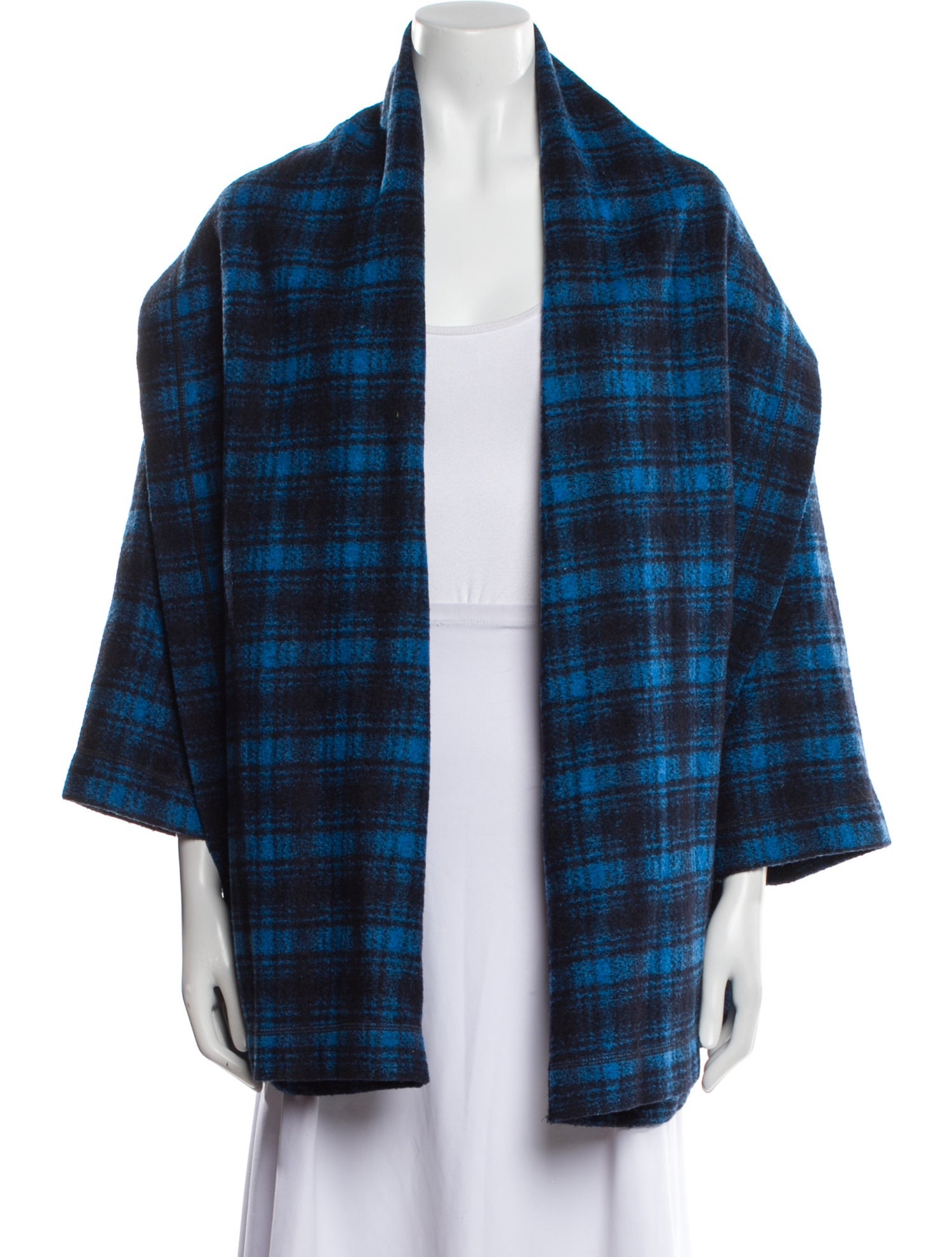 Bogner Virgin Wool Plaid Print Jacket