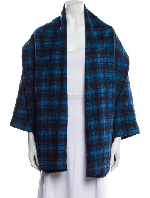 Bogner Virgin Wool Plaid Print Jacket