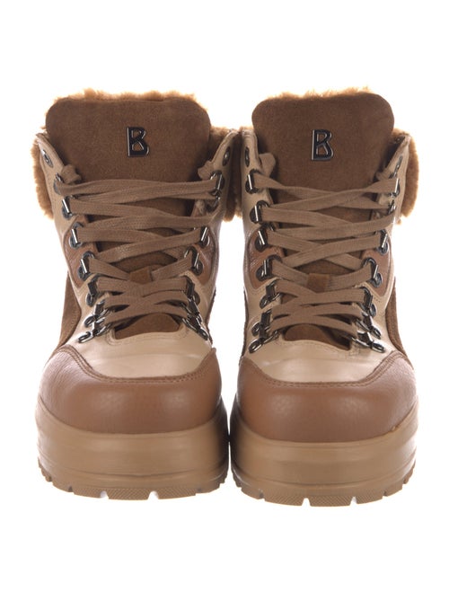 Bogner Leather Colorblock Pattern Lace-Up Boots