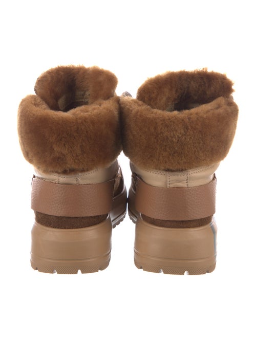 Bogner Leather Colorblock Pattern Lace-Up Boots