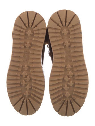 Bogner Leather Colorblock Pattern Lace-Up Boots