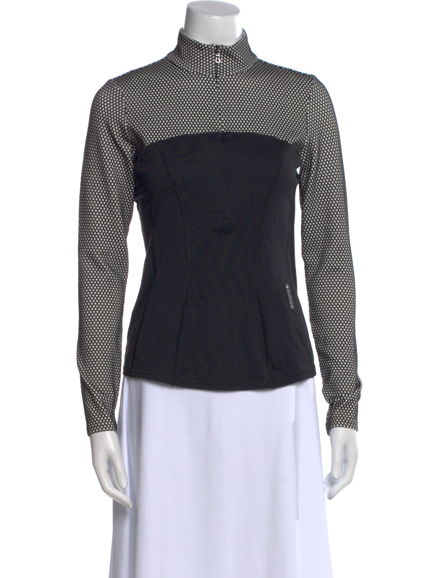 Bogner Mock Neck Long Sleeve Top