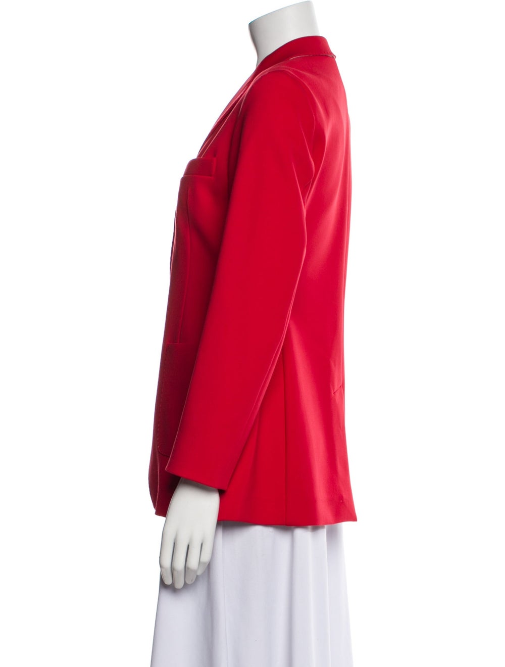 Bogner Blazer Red Pointed Collar Patch Pockets & - image 2