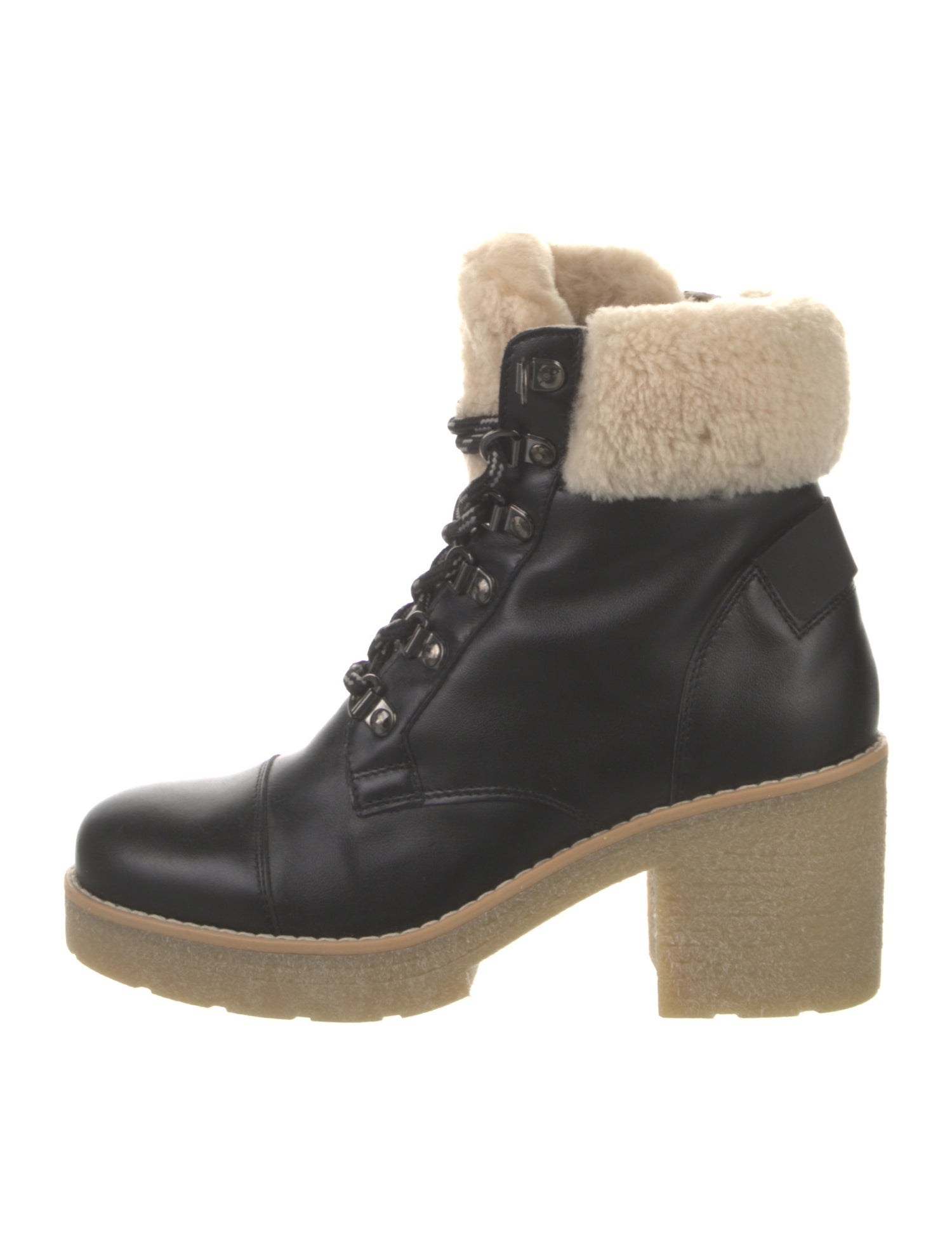 Bogner Leather Colorblock Pattern Lace-Up Boots