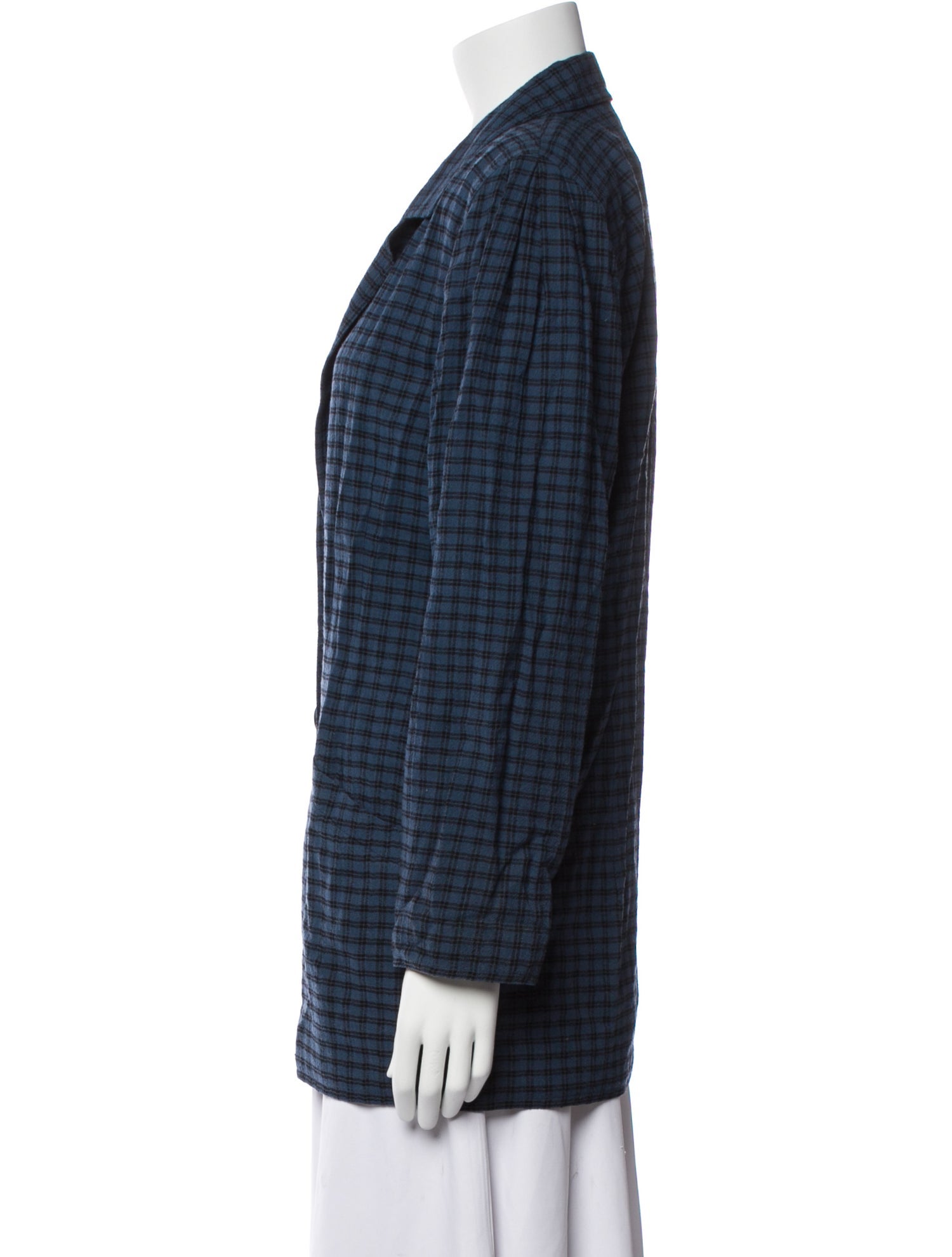 Bogner Wool Plaid Print Coat