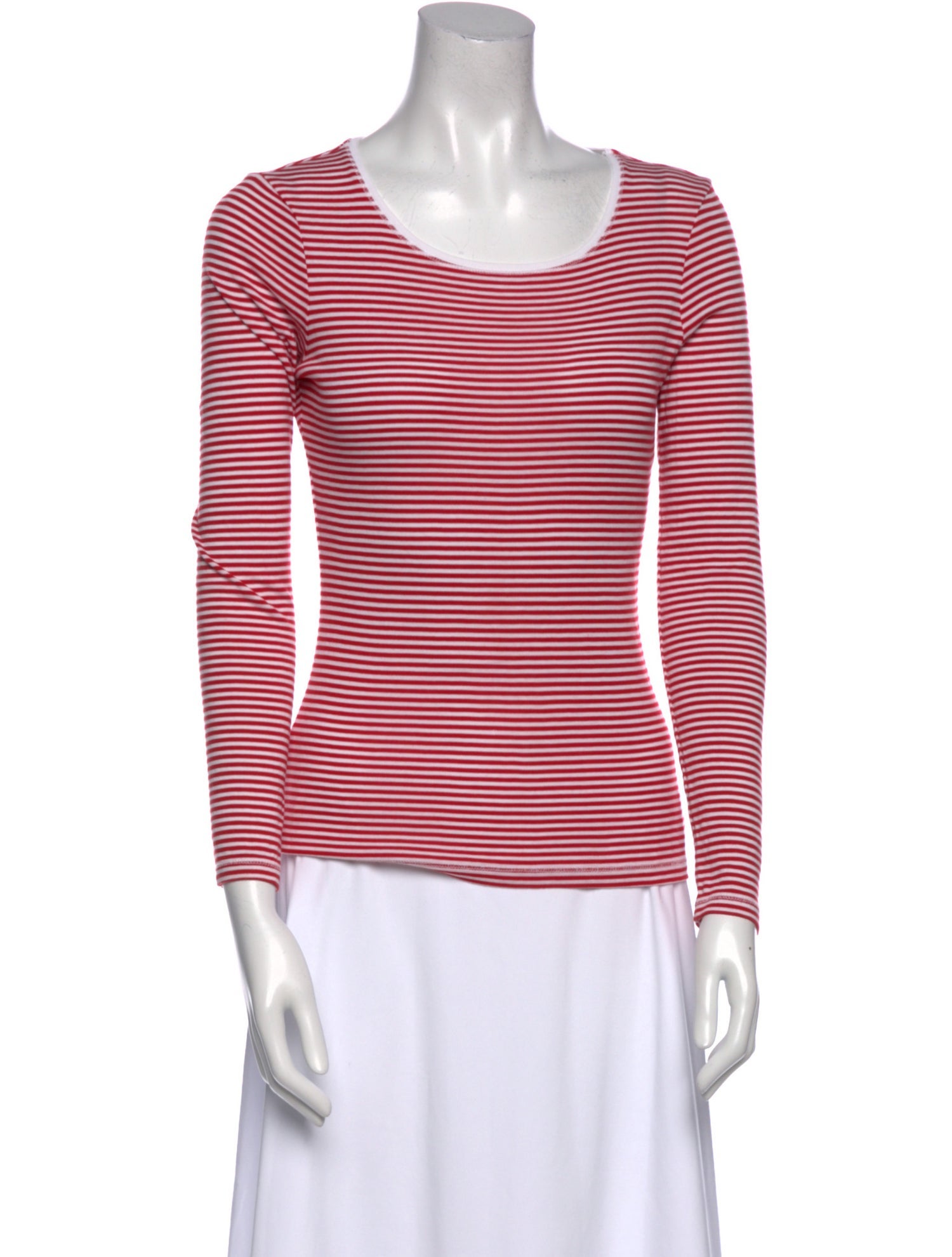 Bogner Striped Scoop Neck Top
