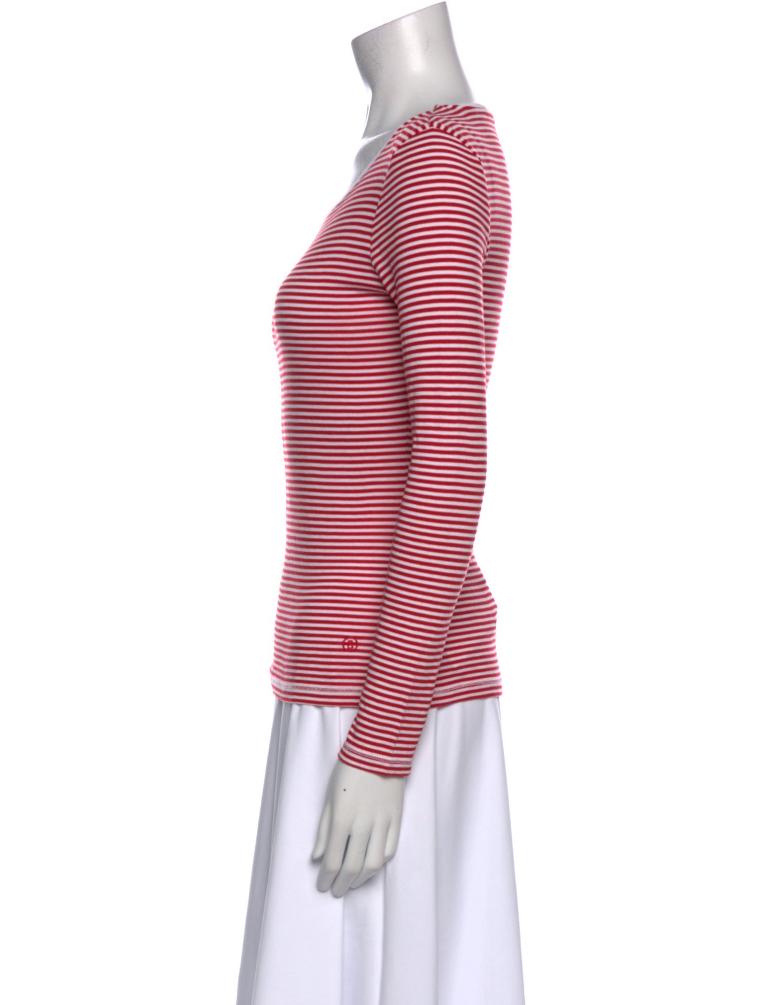 Bogner Striped Scoop Neck Top