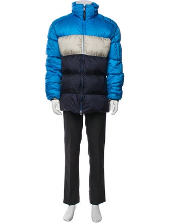 Bogner Colorblock Pattern Puffer Coat