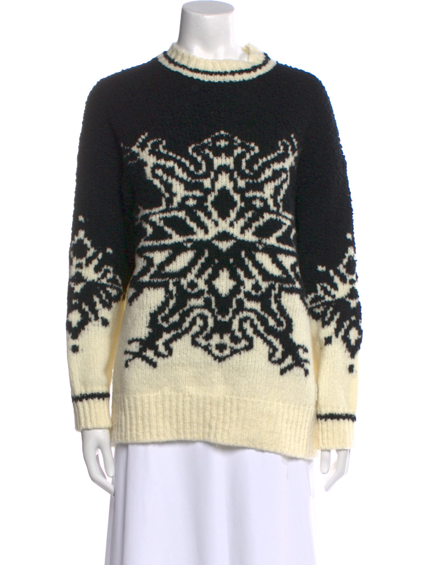 Bogner Virgin Wool Printed Sweater w/ Tags