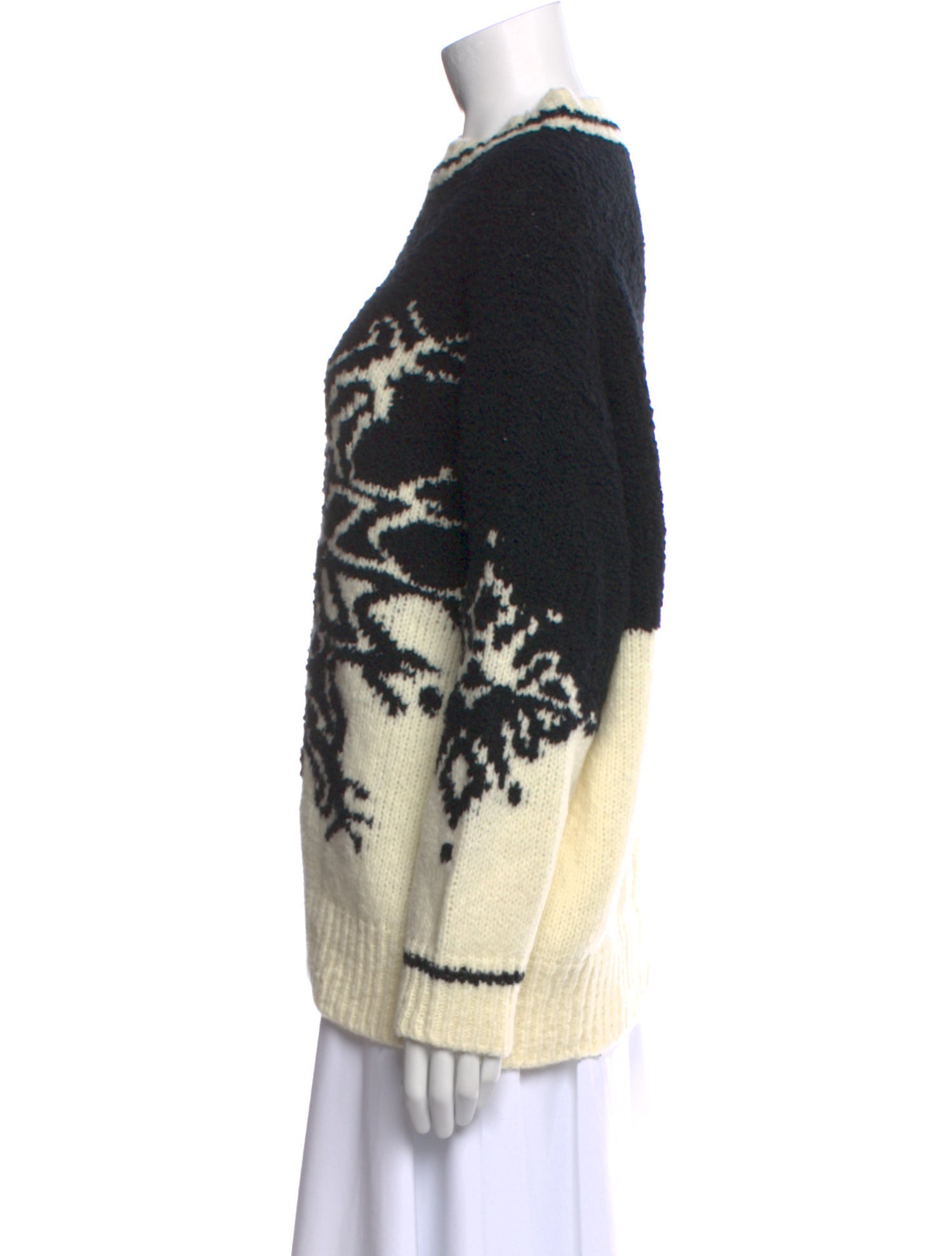 Bogner Virgin Wool Printed Sweater w/ Tags