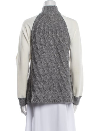 Bogner Colorblock Pattern Mock Neck Sweater