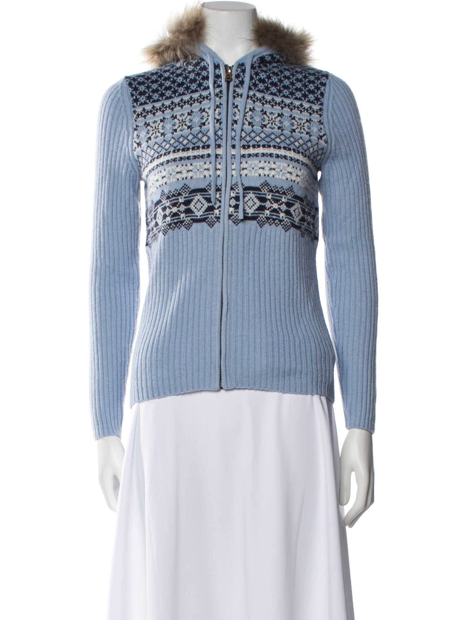 Bogner Striped Mock Neck Sweater