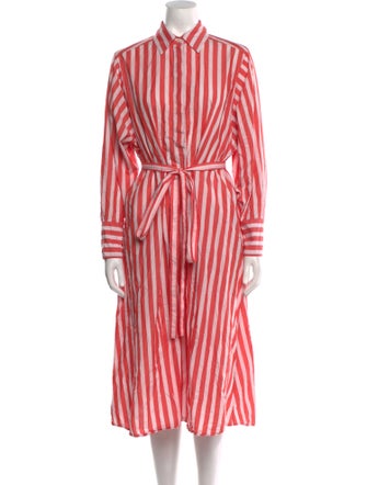 Bogner Striped Midi Length Dress