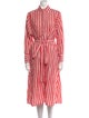 Bogner Striped Midi Length Dress