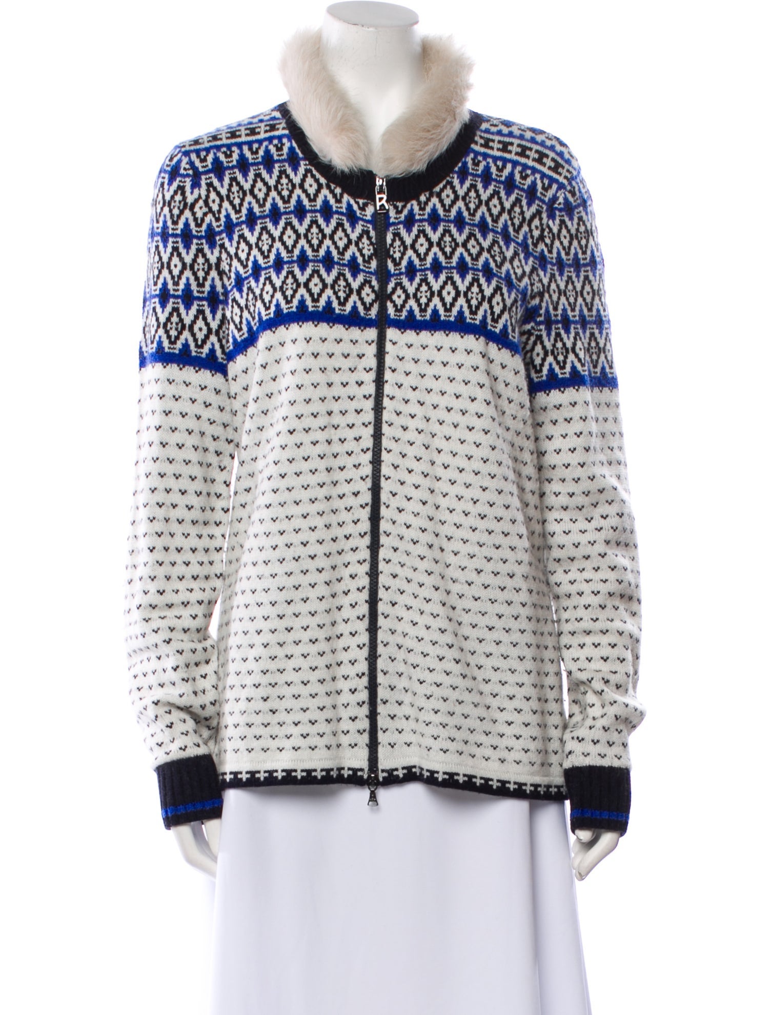 Bogner Lambskin Striped Sweater