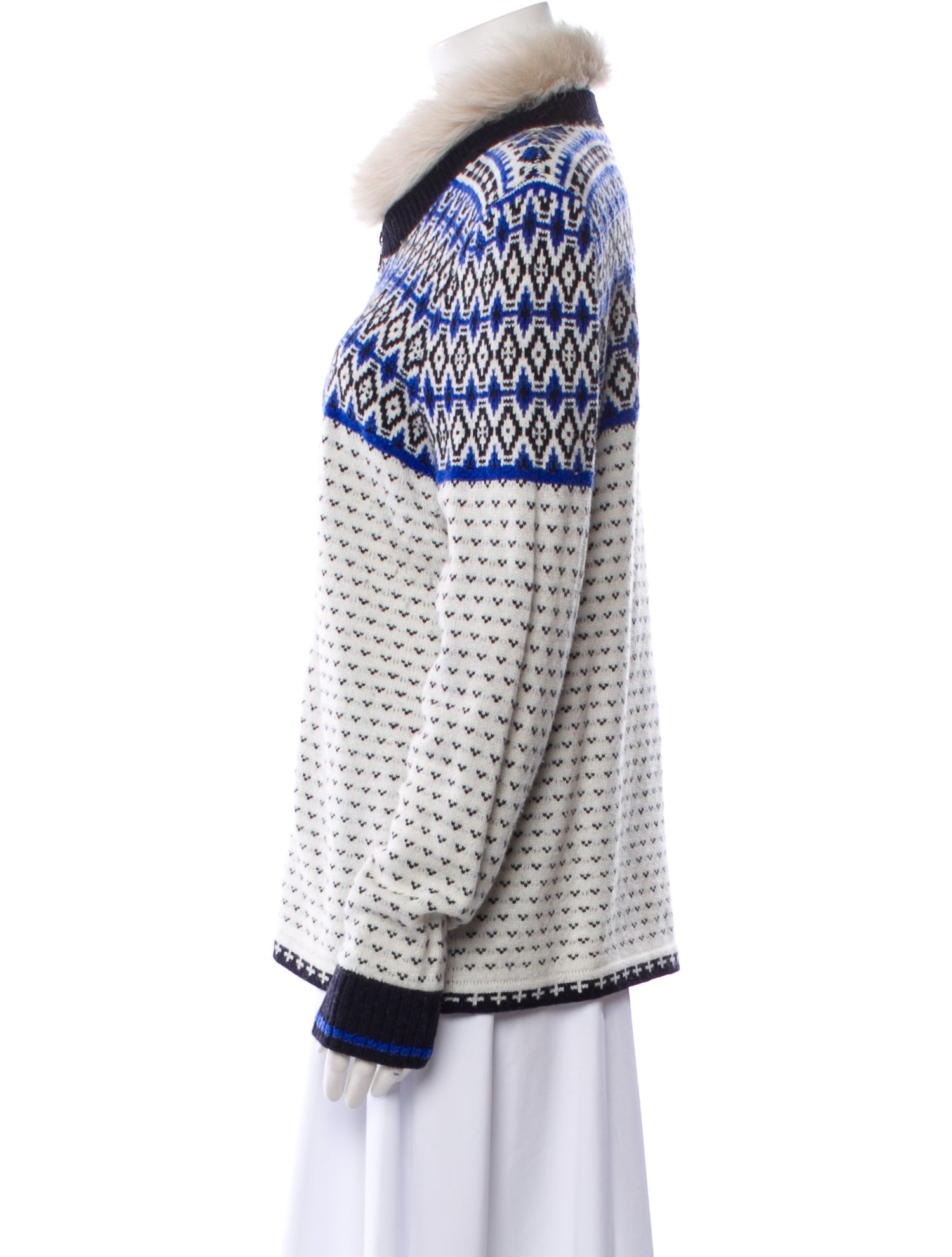 Bogner Lambskin Striped Sweater