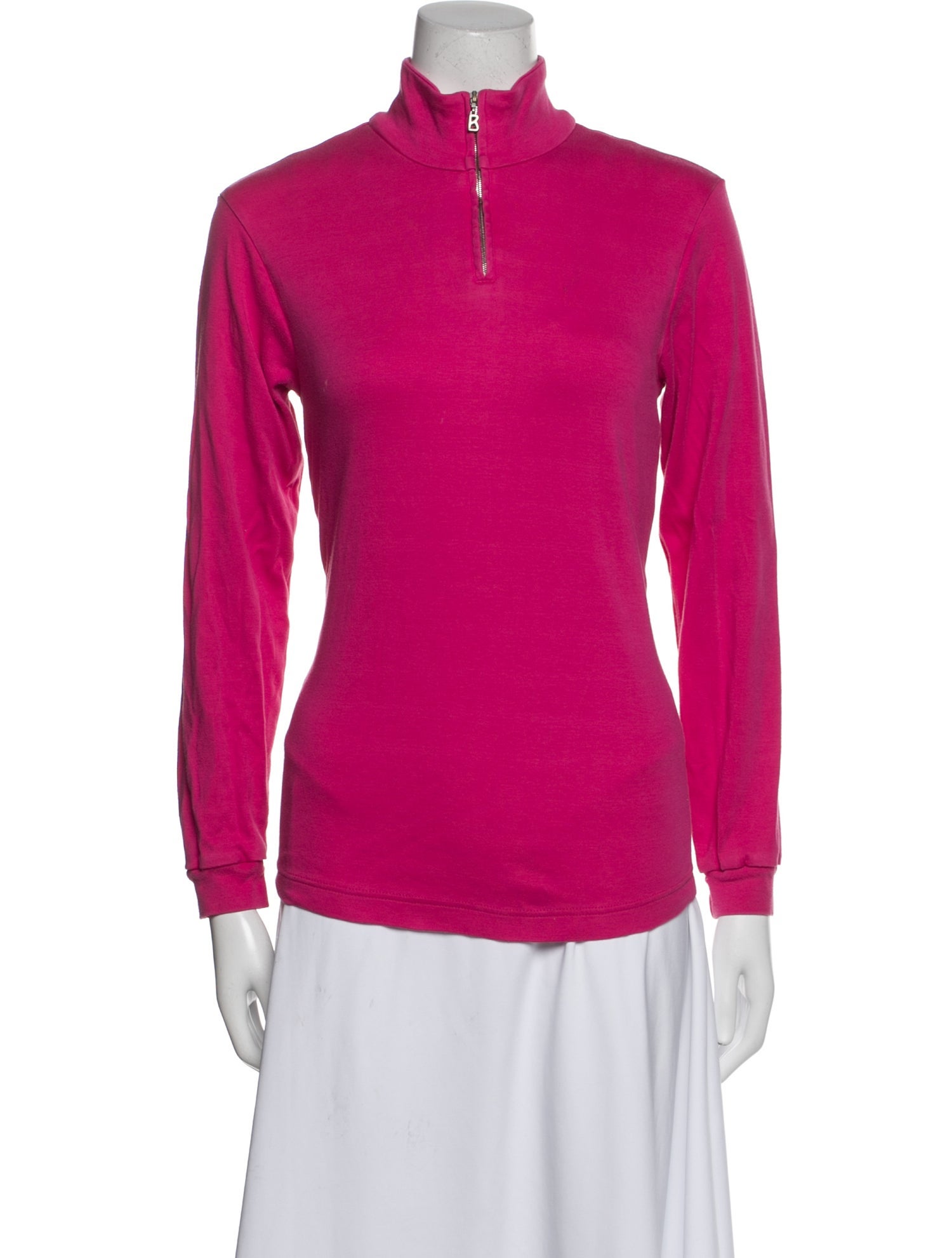 Bogner Mock Neck Long Sleeve Polo