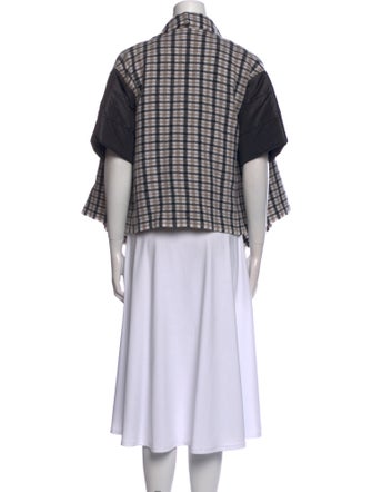 Bogner Wool Plaid Print Sweater