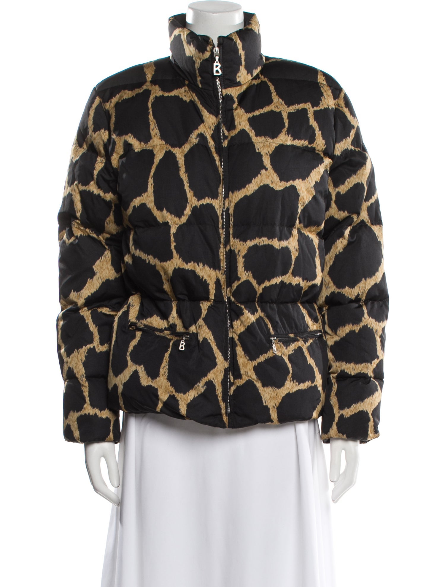 Bogner Nylon Animal Print Down Jacket