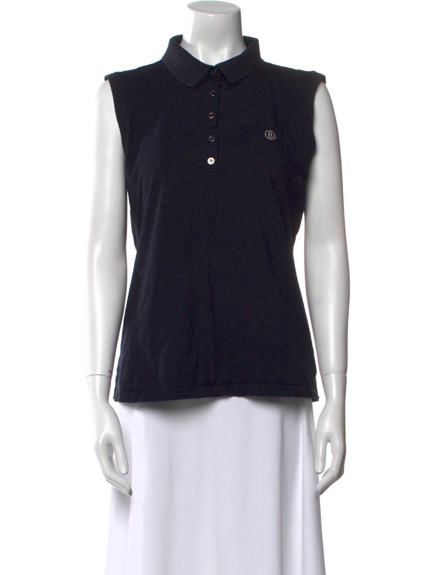 Bogner Mock Neck Sleeveless Polo