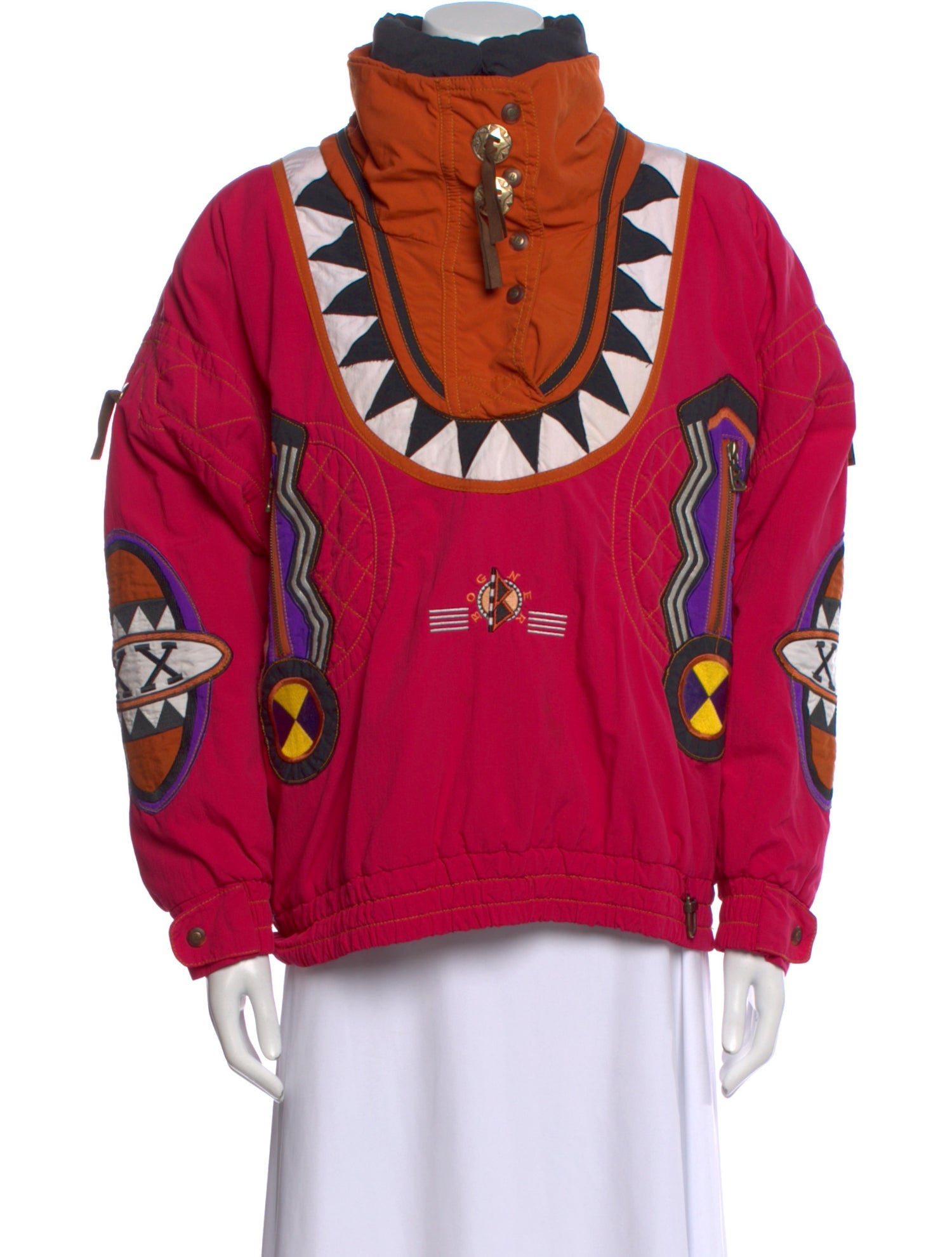 Bogner Graphic Print Mock Neck Sweatshirt