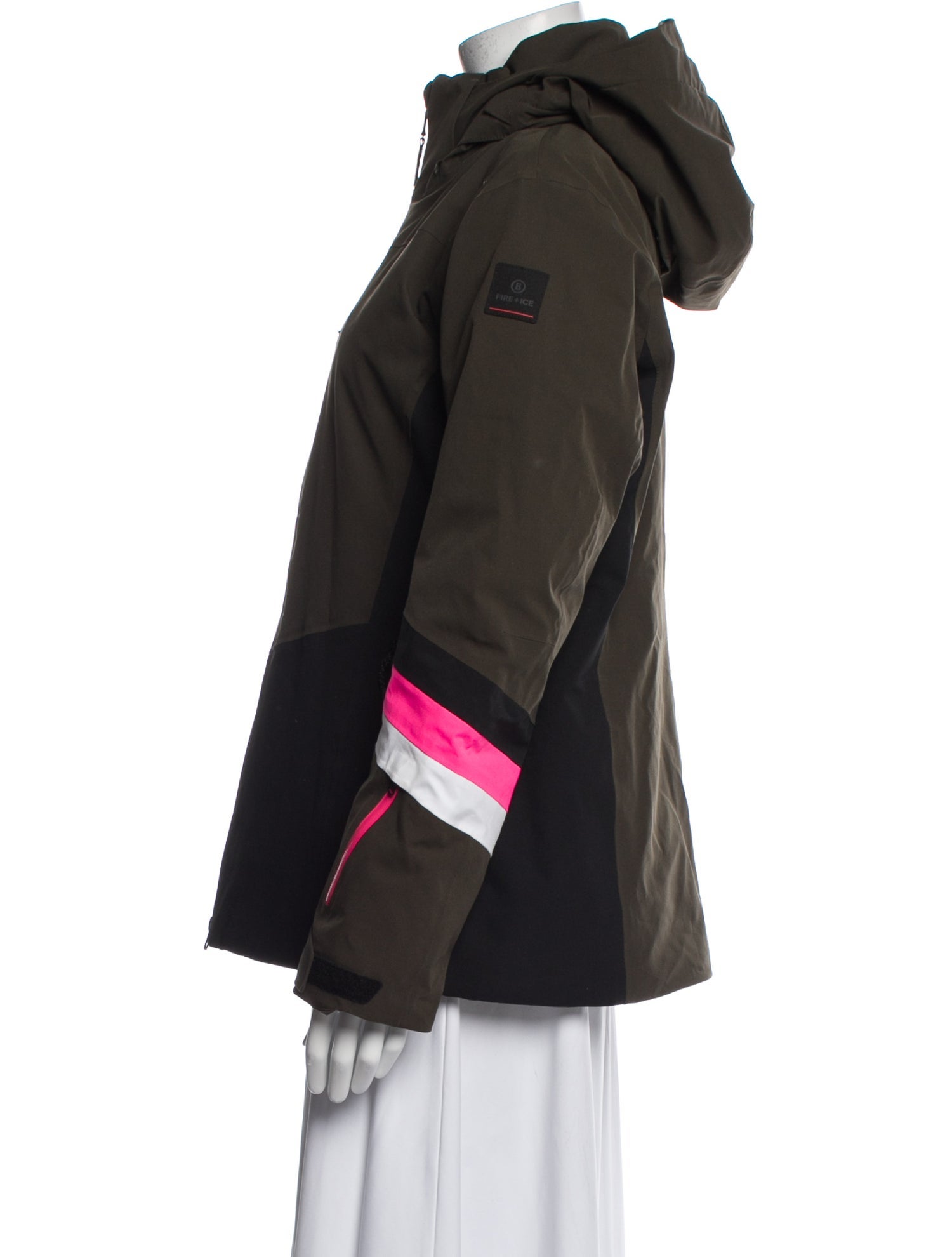 Bogner Colorblock Pattern Bomber Jacket