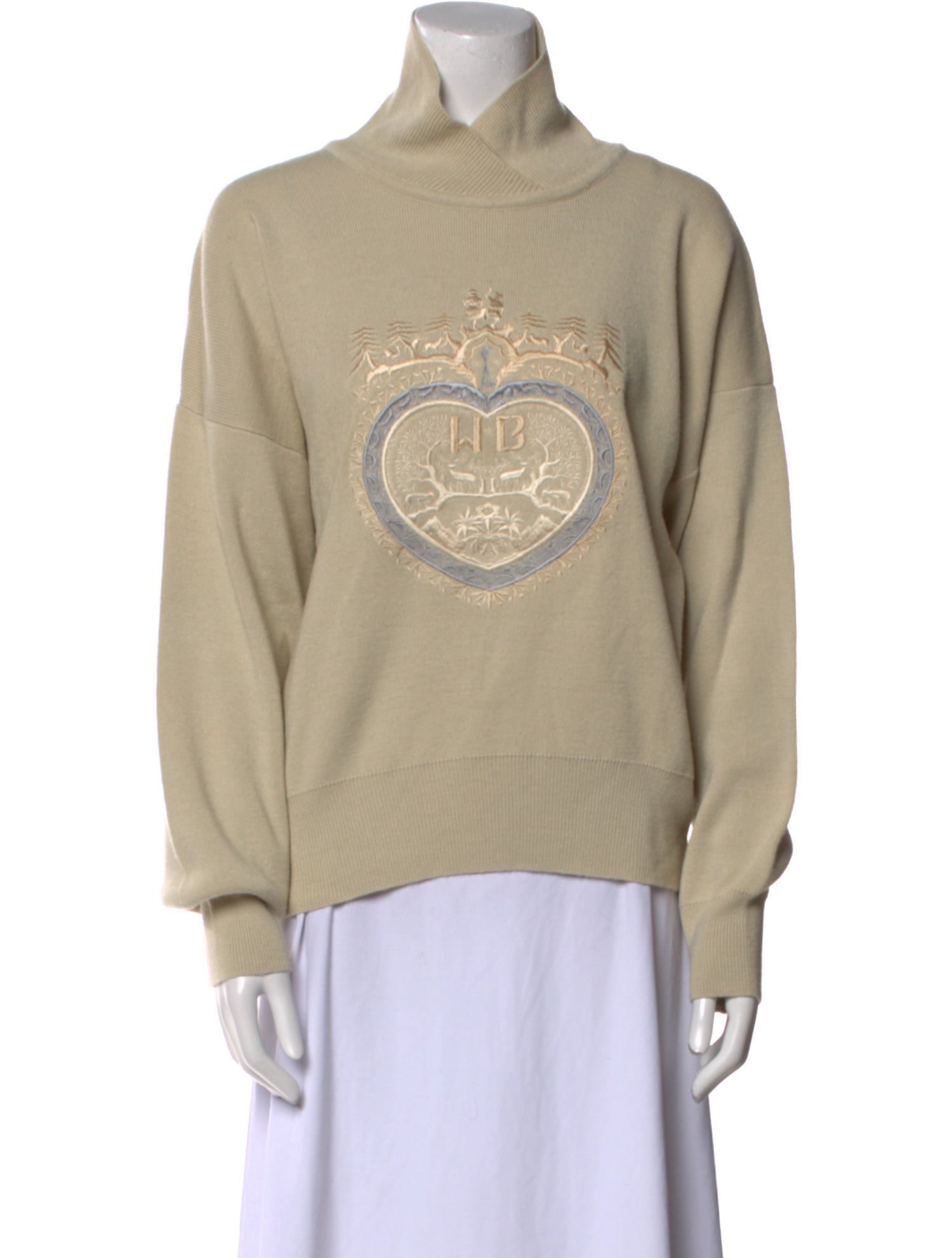 Bogner Graphic Print Turtleneck Sweater