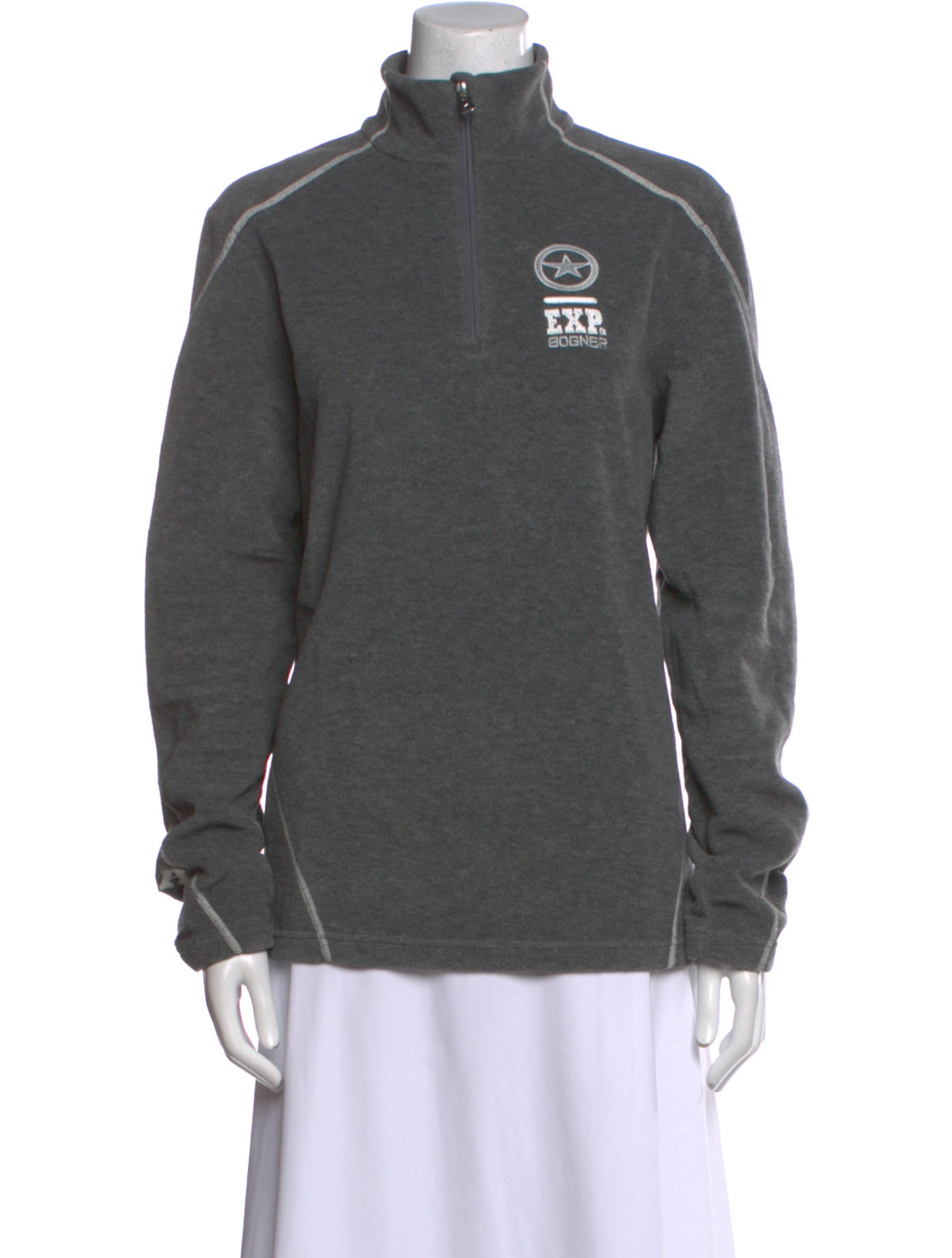 Bogner Graphic Print Mock Neck Sweatshirt