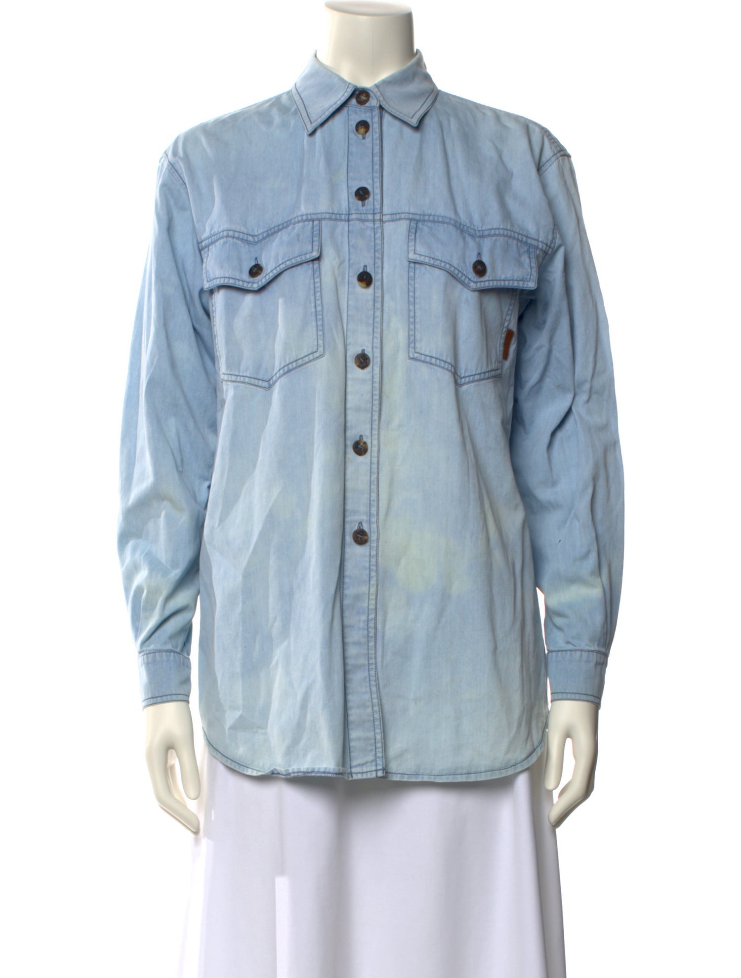 Bogner Long Sleeve Button-Up Top