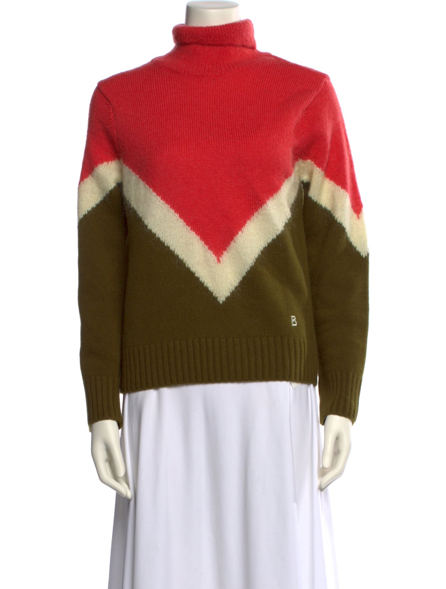Bogner Wool Colorblock Pattern Sweater