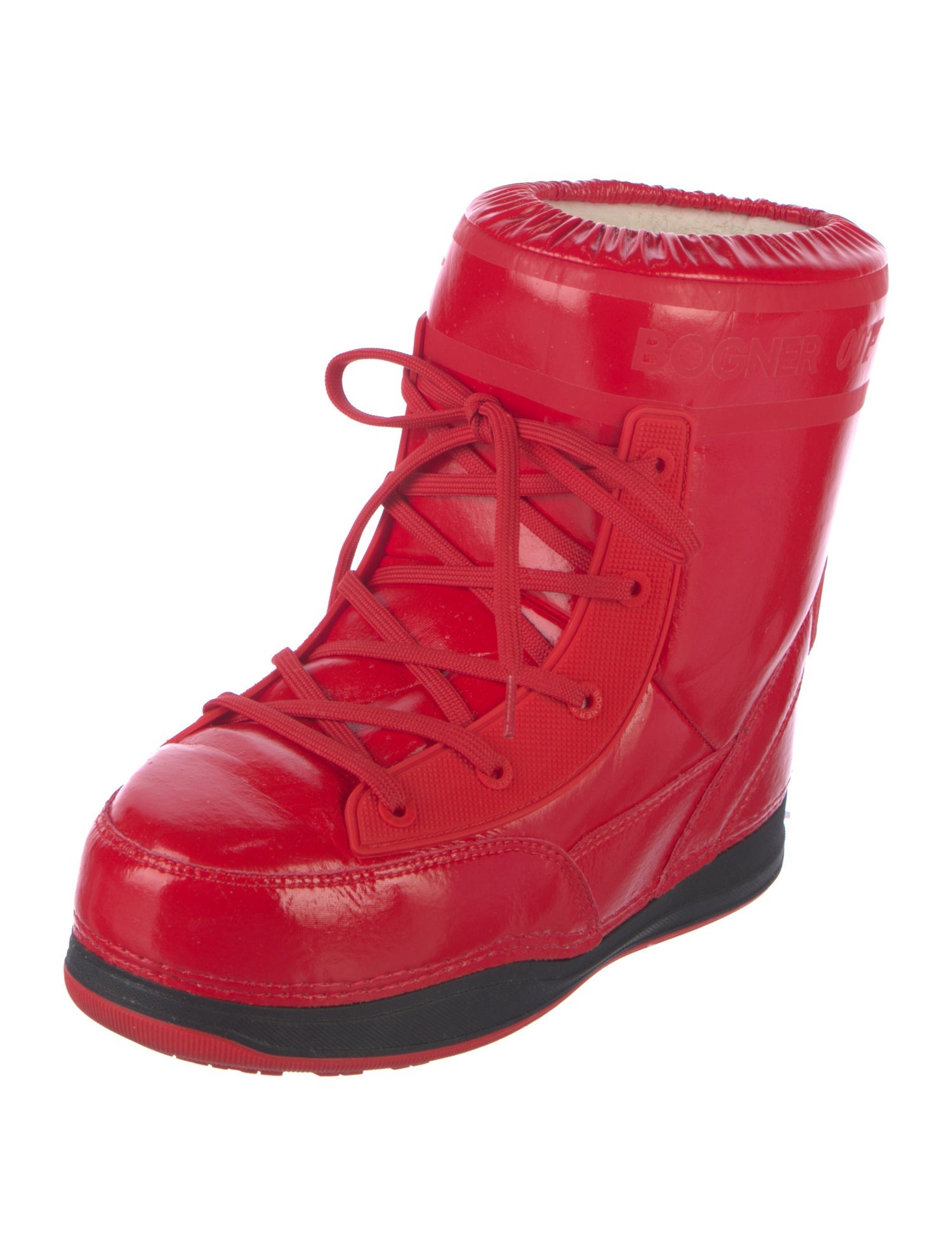 Bogner Patent Leather Lace-Up Boots w/ Tags