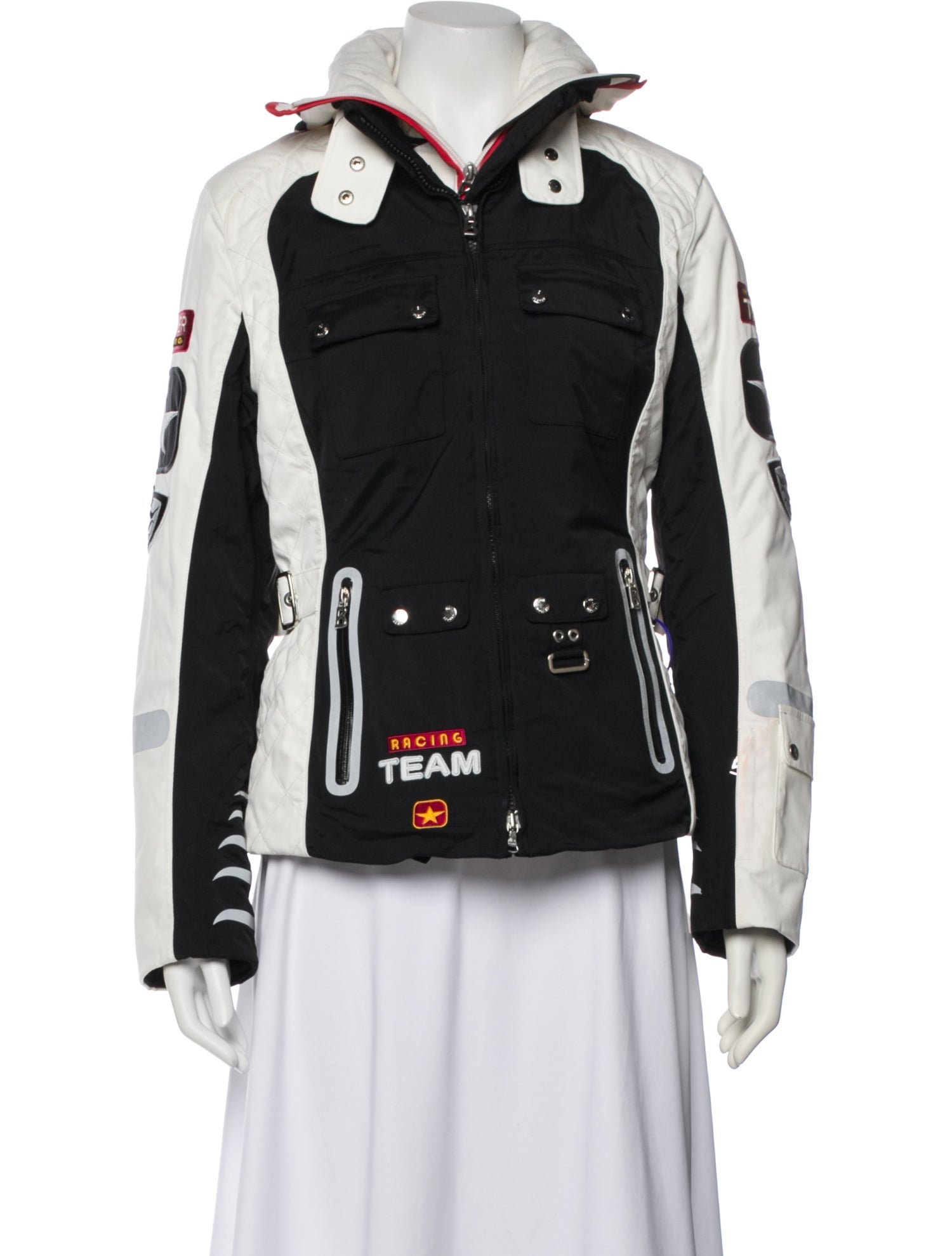 Bogner Graphic Print Biker Jacket