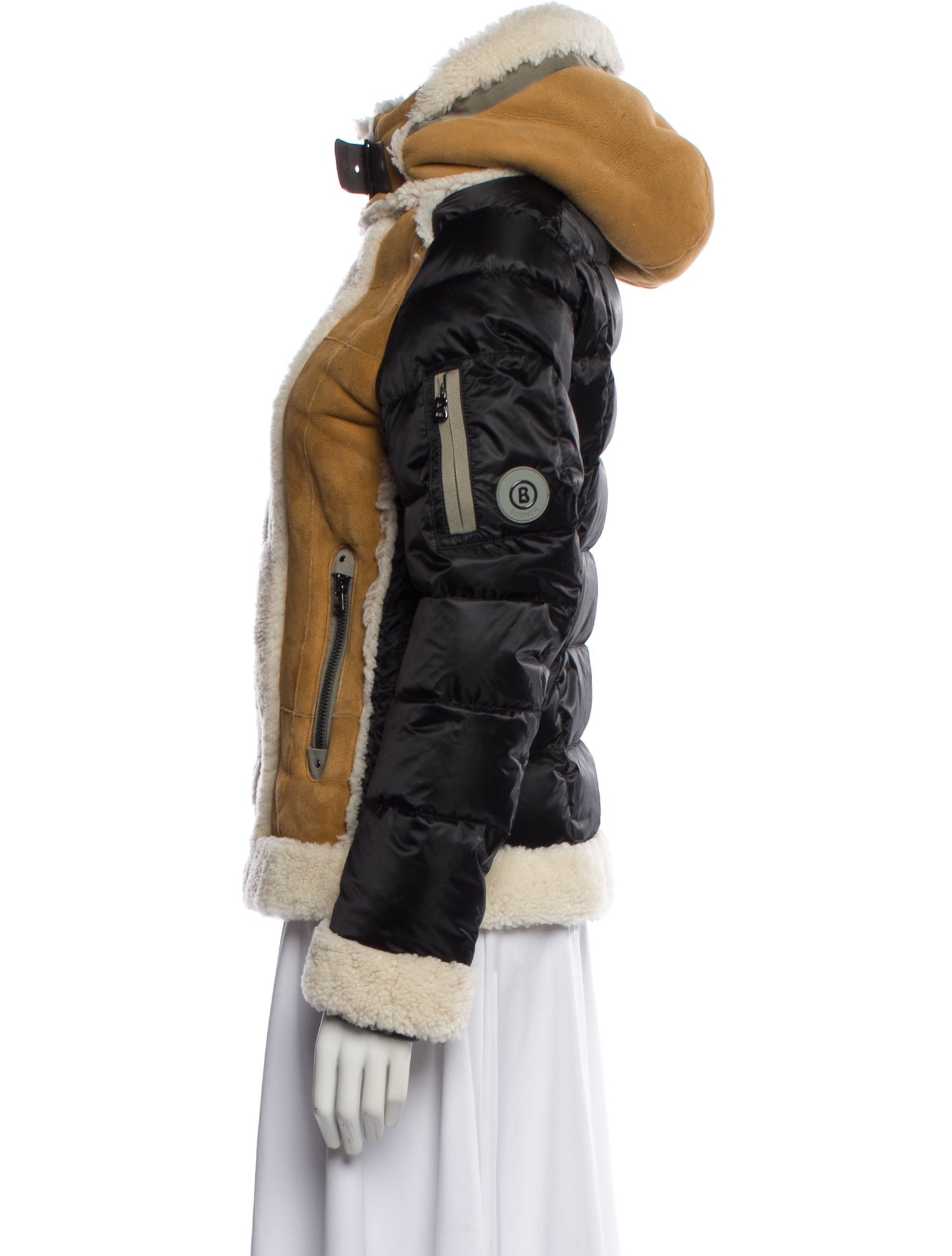 Bogner Colorblock Pattern Down Jacket