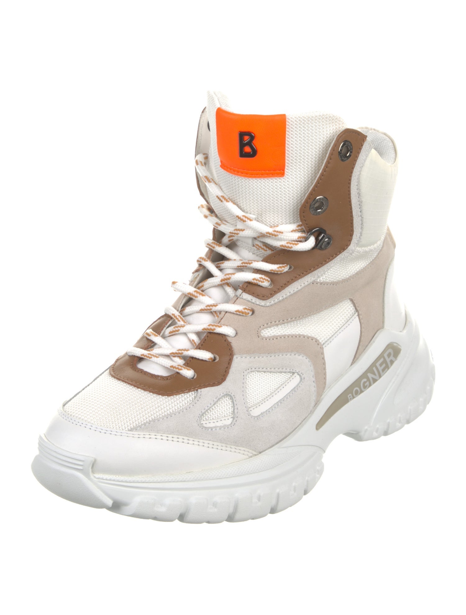 Bogner Leather Colorblock Pattern Lace-Up Boots