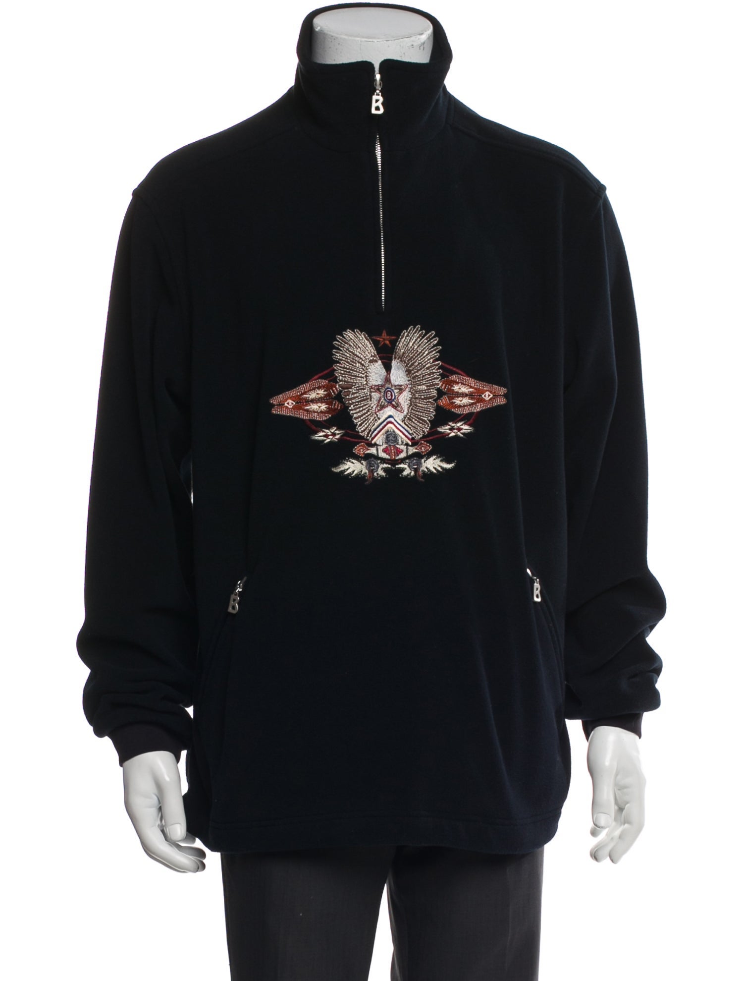 Bogner Graphic Print Mock Neck Sweatshirt