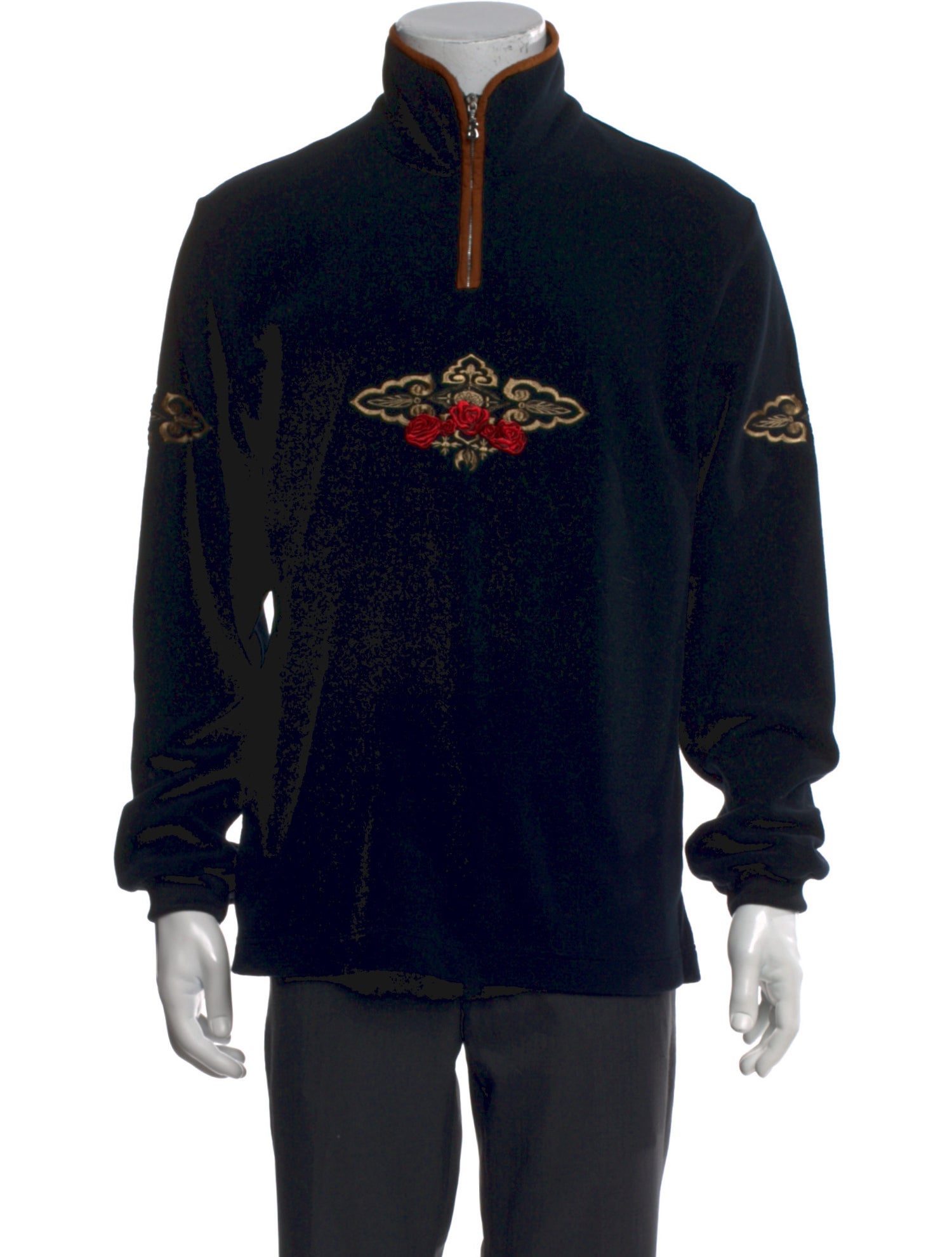 Bogner Graphic Print Mock Neck Pullover