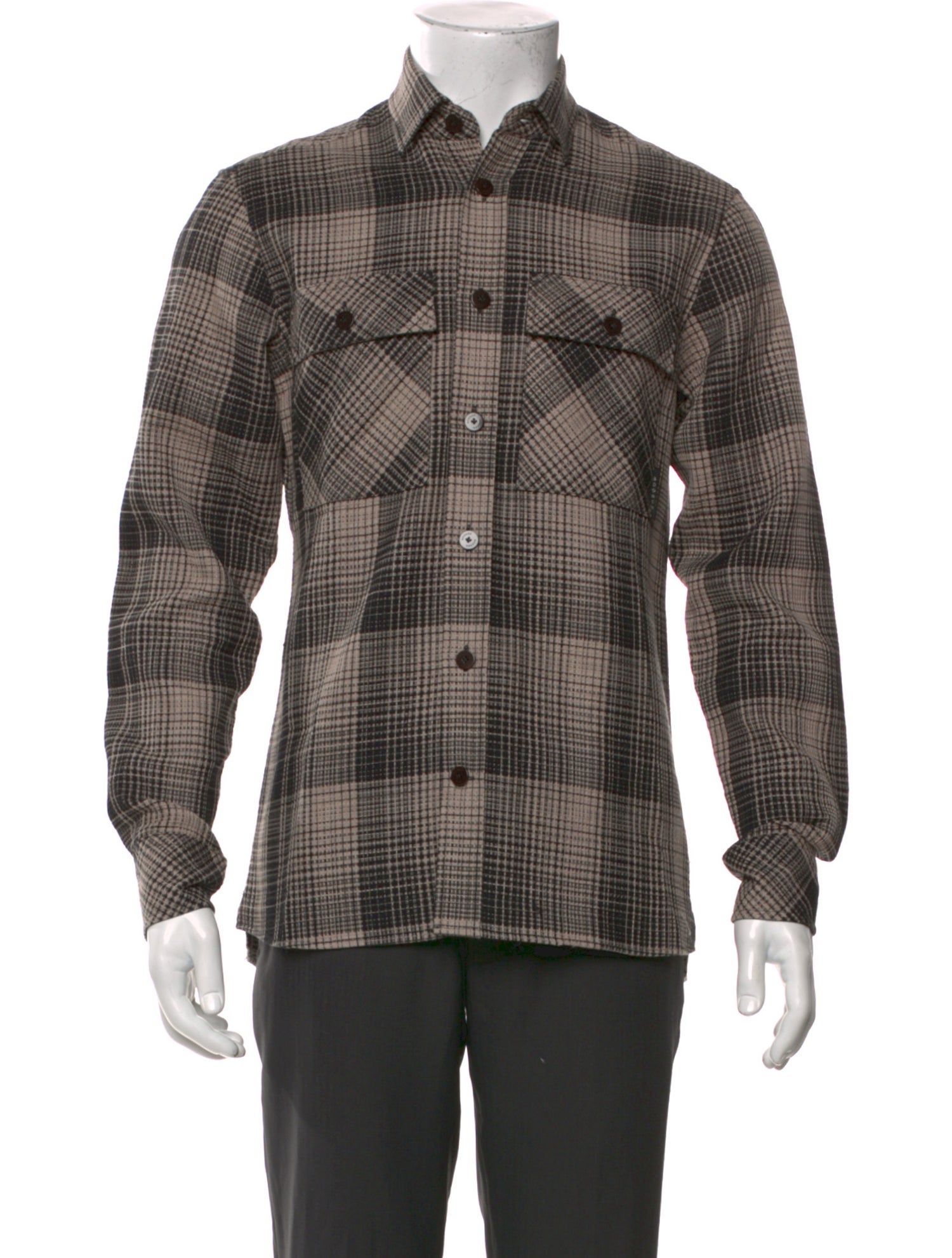 Bogner Plaid Print Long Sleeve Western Shirt