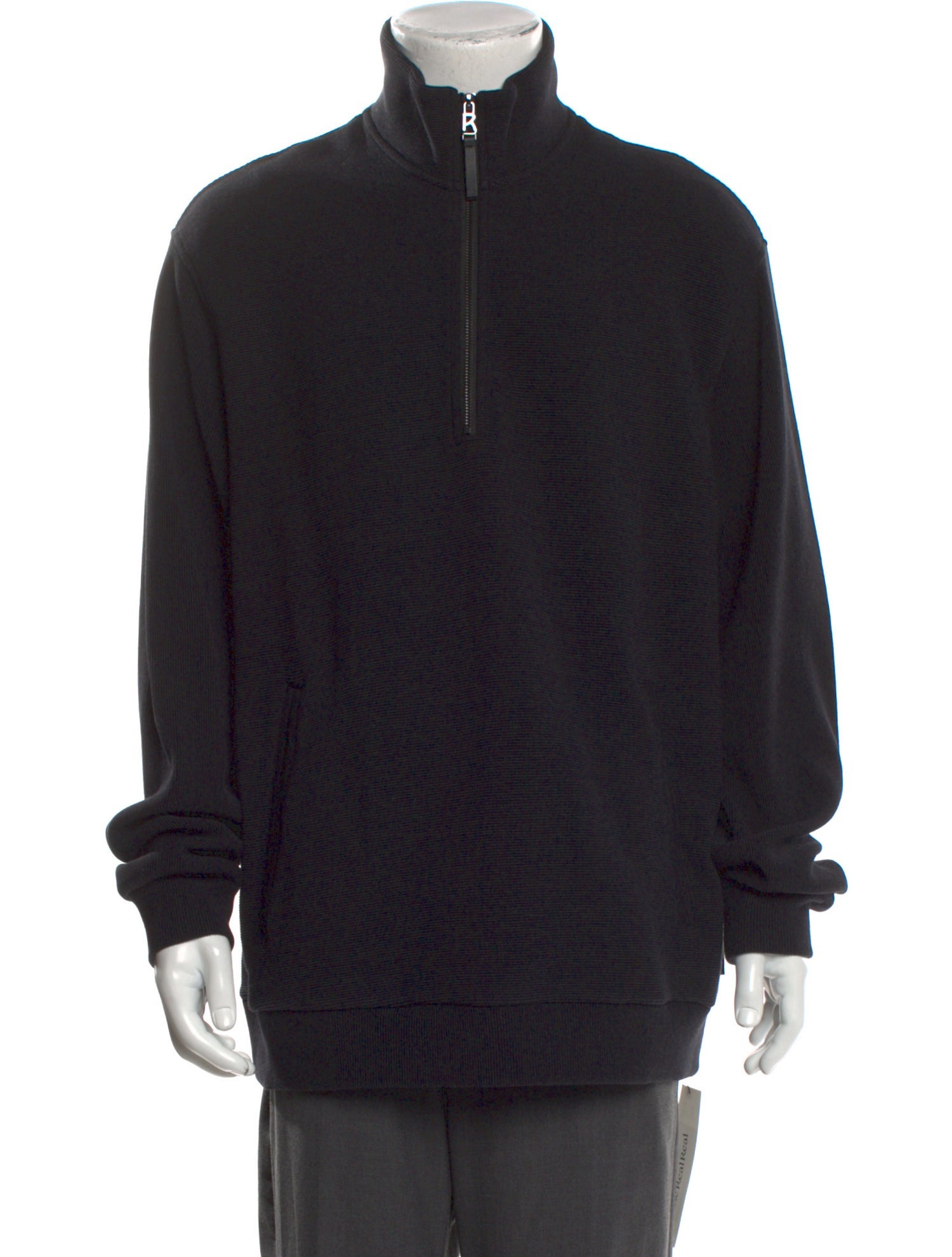 Bogner Mock Neck Long Sleeve Polo Sweater