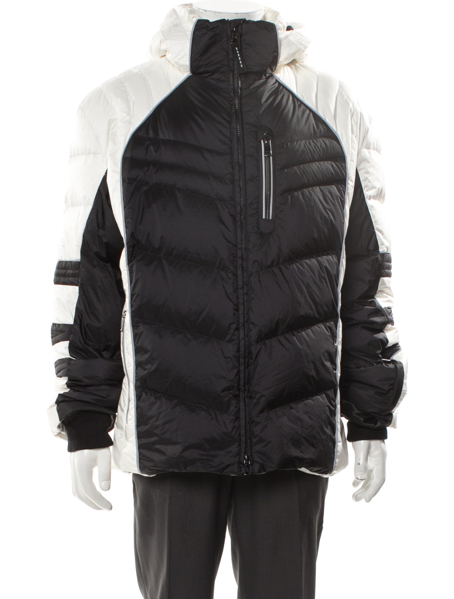 Bogner Colorblock Pattern Puffer Coat