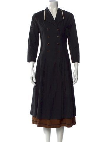 Pre-owned Bogner Silk Long Dress In Blue