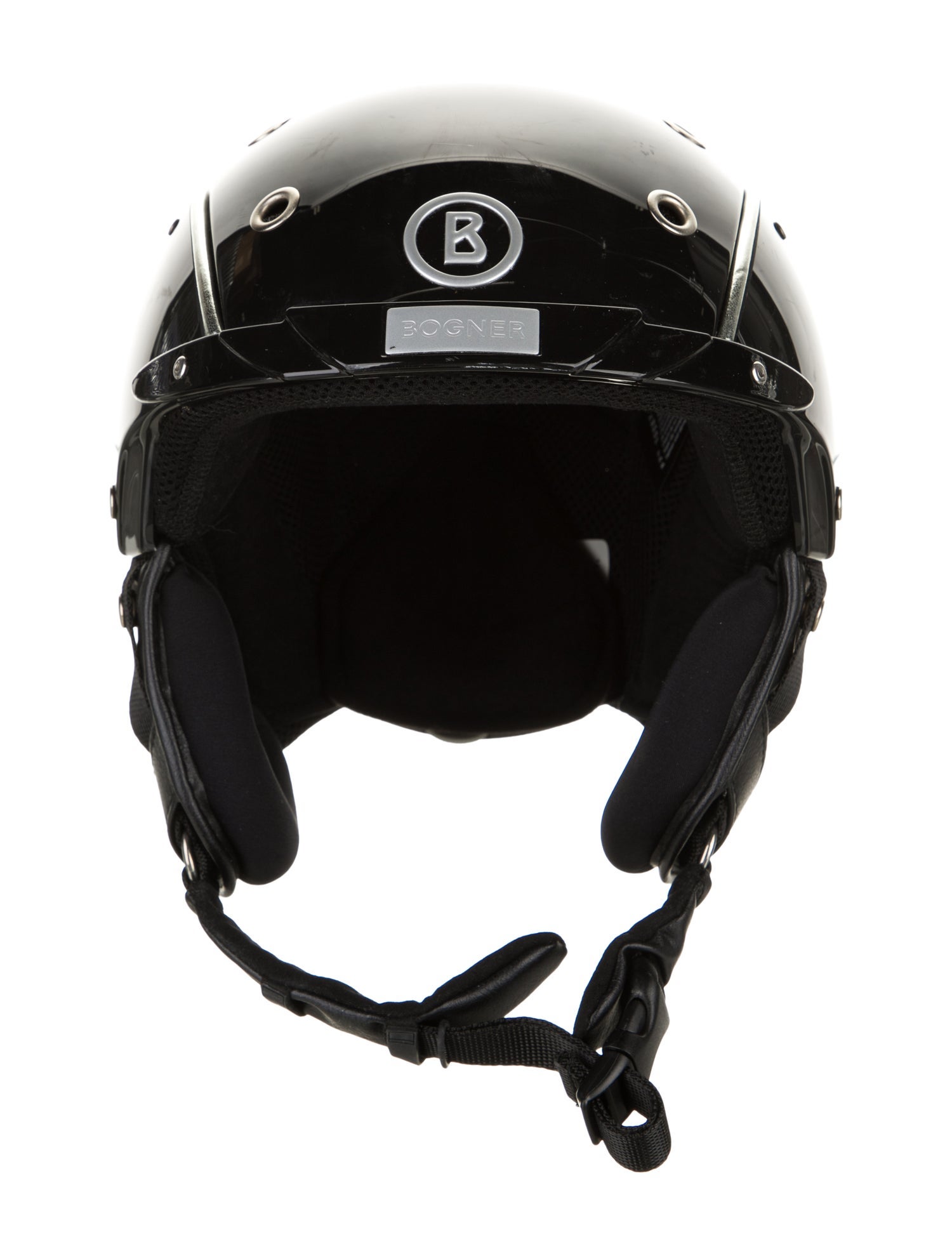 Bogner Black Metalized Motorcycle Helmet