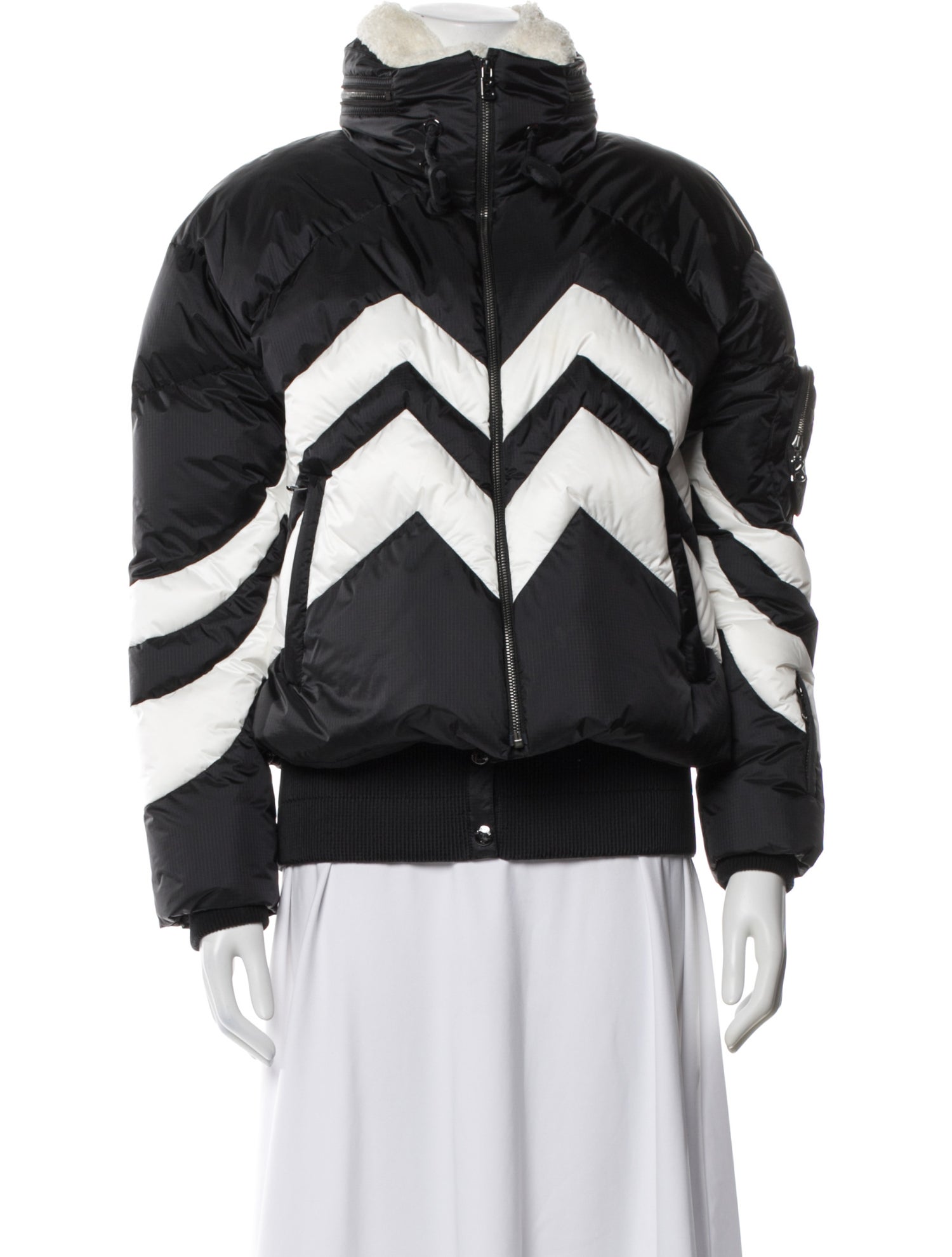 Bogner Colorblock Pattern Bomber Jacket