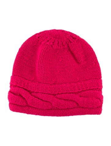 Pre-owned Bogner Crocheted Beanie In Pink