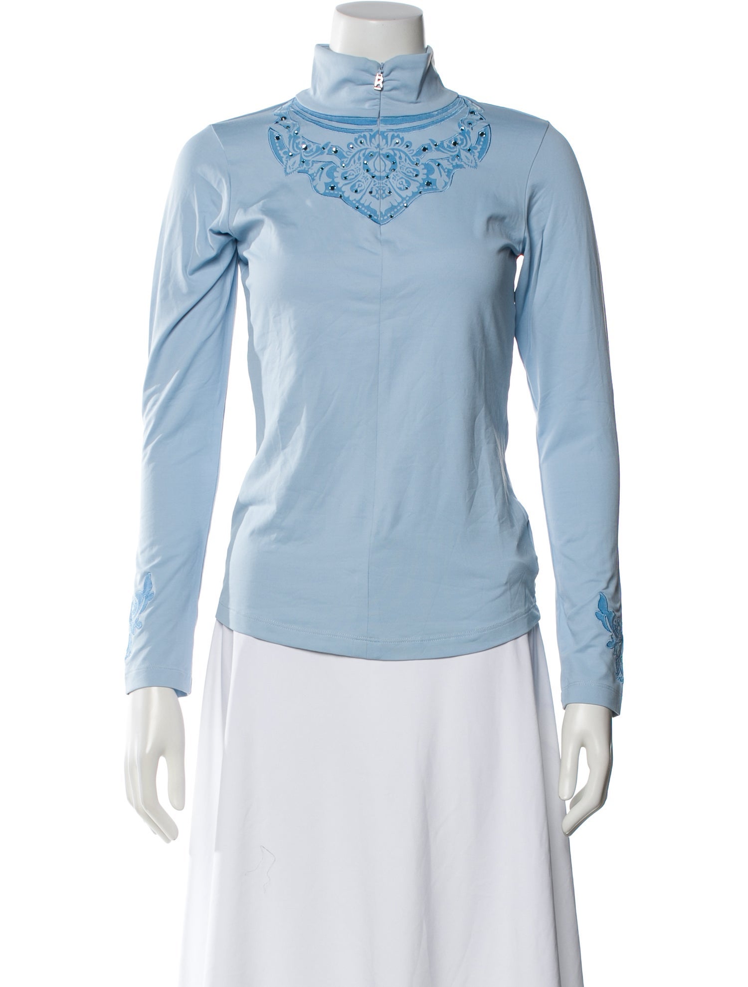 Bogner Mock Neck Long Sleeve Top