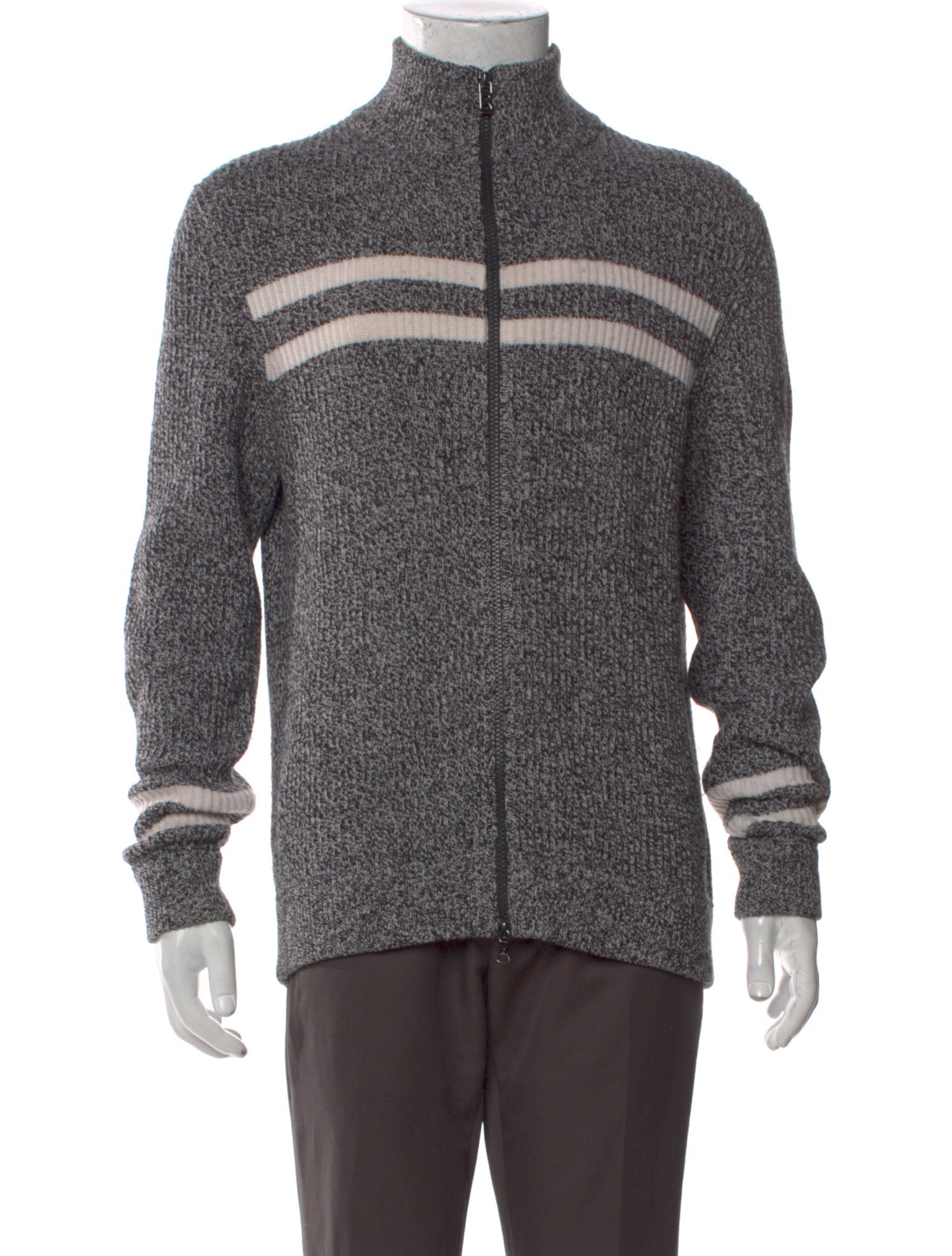 Bogner Virgin Wool Mock Neck Cardigan