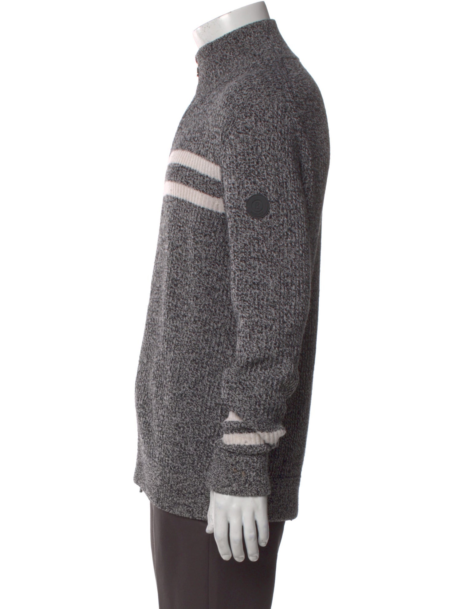 Bogner Virgin Wool Mock Neck Cardigan
