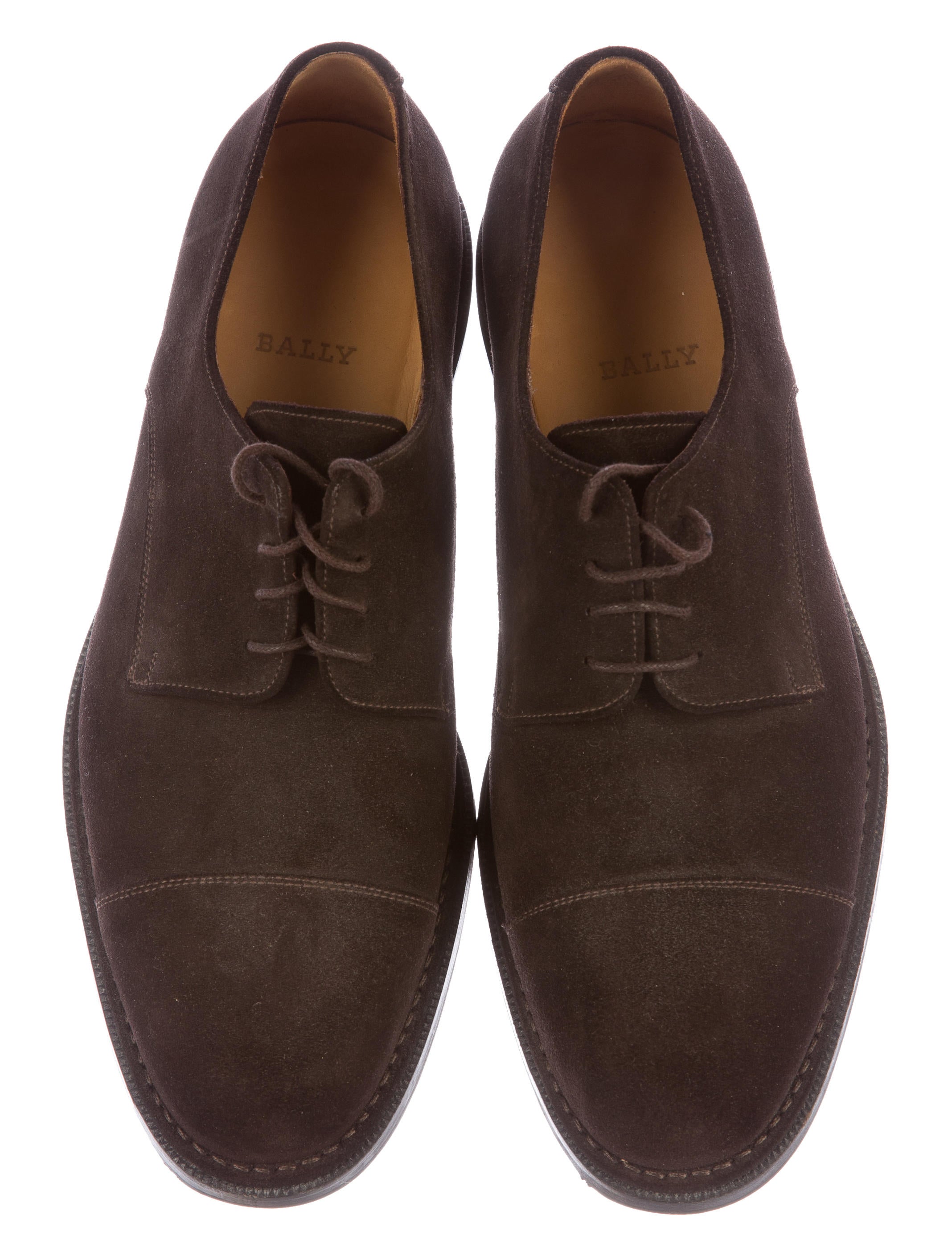 Bally Suede CapToe Derby Shoes Shoes WB221629 The RealReal