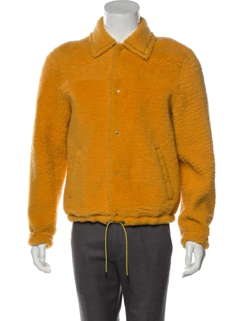 Bally 2018 Shearling Varsity Jacket yellow